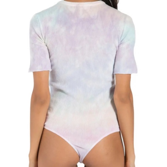 NWOT! - n:PHILANTHROPY Suri Pastel 100% Cotton Tie Dye Short Sleeve Bodysuit - Picture 8 of 10